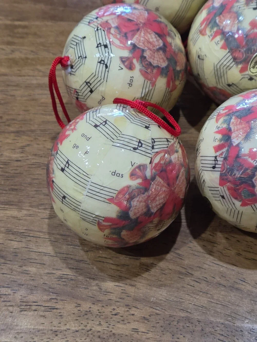 Vintage-Style Floral Sheet Music Holiday Ornaments